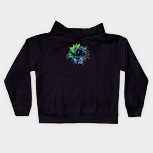 Displacement Abstract Flower Kids Hoodie